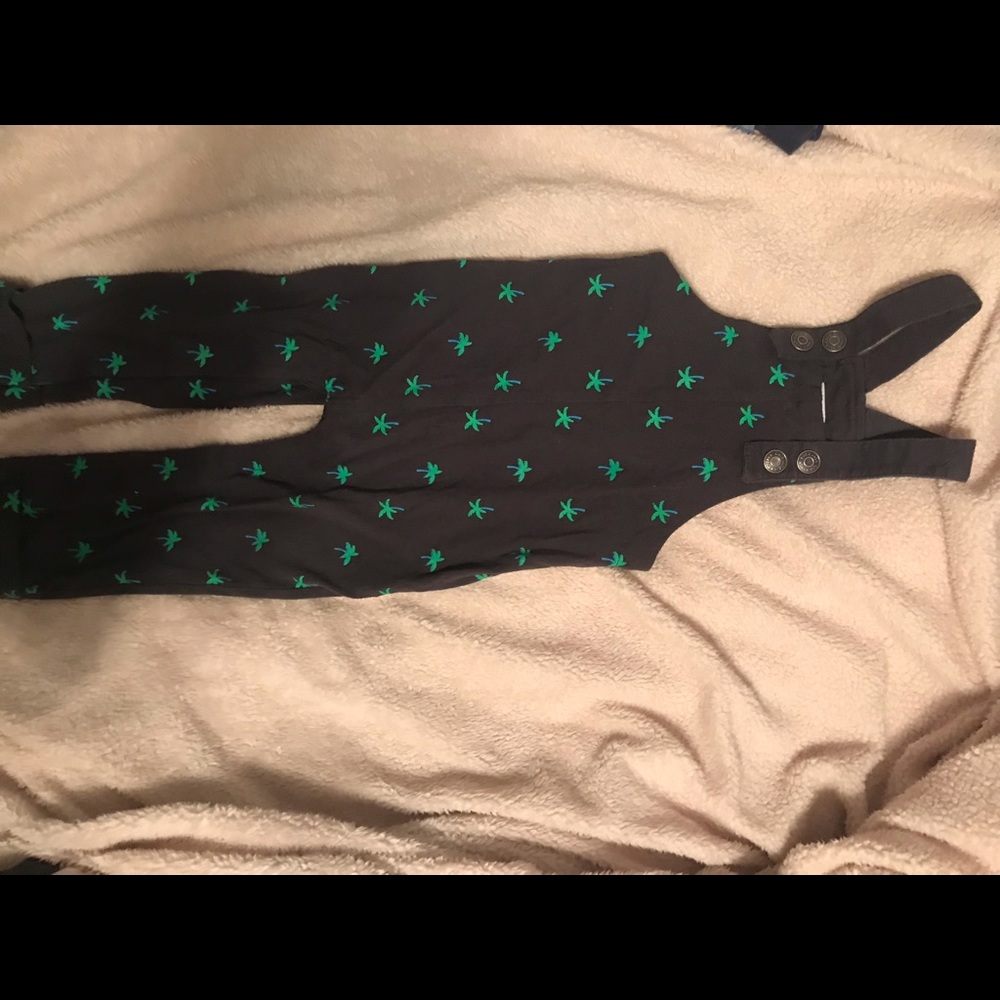 18mo palm tree 🏝 cotton bib overalls 🏝